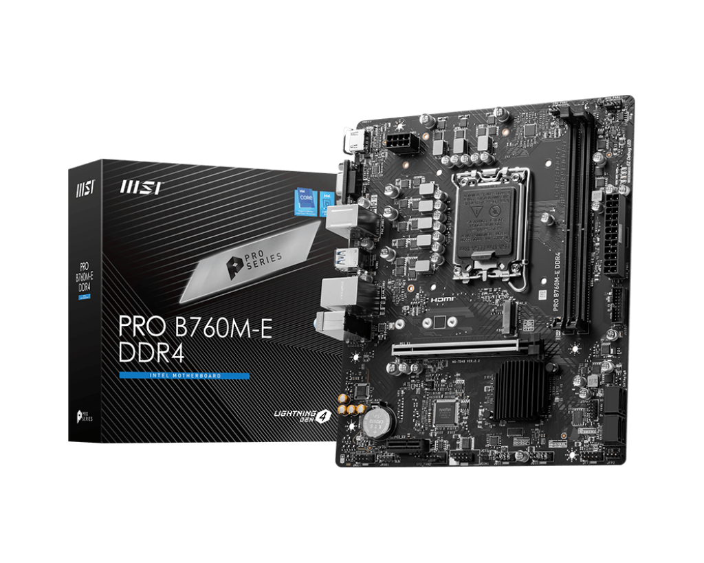 MSI PRO B760M-E DDR4 mATX Motherboard