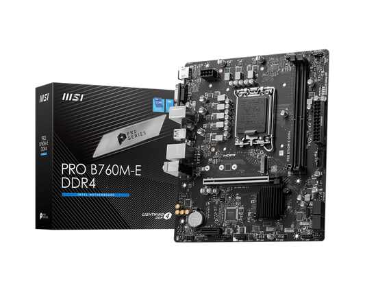 MSI PRO B760M-E DDR4 mATX Motherboard