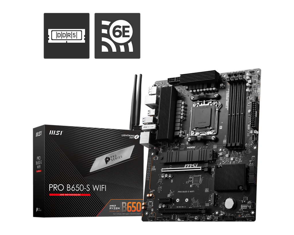 MSI PRO B650-S WiFi ProSeries Motherboard